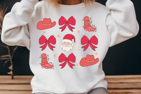 Christmas Retro Western Cowgirl for Embroidery Projects