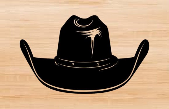 Cowboy Hat SVG Silhouette Vector: A Rugged Design for Real Projects