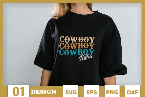 Cowboy Western Groovy SVG: A Bold Design for Real Embroidery Projects