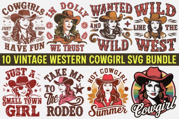 Vintage Western Cowgirl SVG Bundle 2 Review for Real Projects