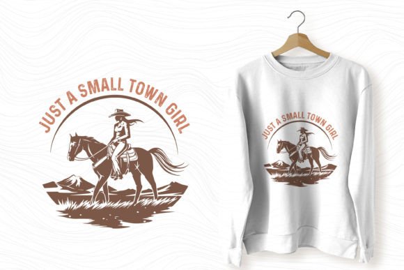 Vintage Western Cowgirl SVG Just a Small