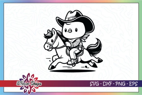 Western Chick SVG Clipart: A Versatile Design for Real Embroidery Projects
